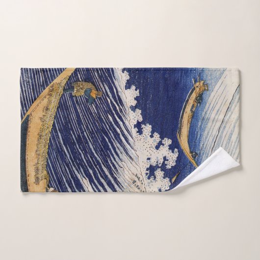 Hokusai Ocean Waves Zee Boten Bad Handdoek (Handdoek)