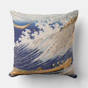 Hokusai Ocean Waves Zee Boten Buitenkussen
