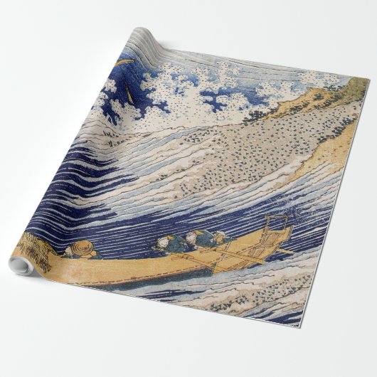 Hokusai Ocean Waves Zee Boten Cadeaupapier (Uitgerold)