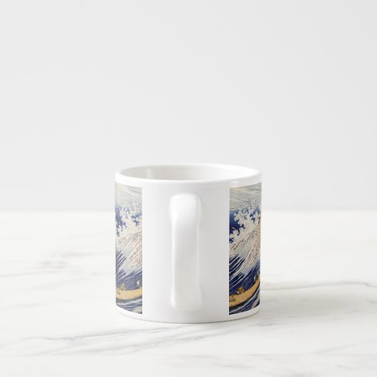 Hokusai Ocean Waves Zee Boten Espresso Kop (Achterkant)