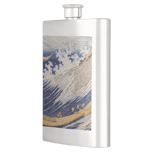 Hokusai Ocean Waves Zee Boten Flacon (Links)