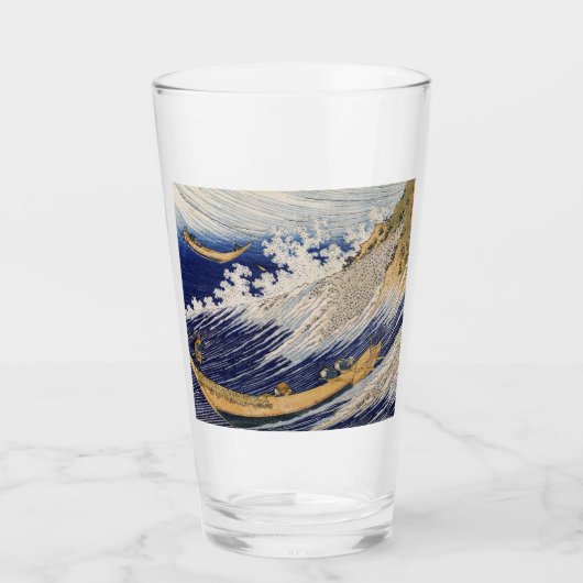 Hokusai Ocean Waves Zee Boten Glas (Voorkant)