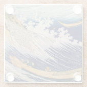Hokusai Ocean Waves Zee Boten Glazen Onderzetter (Achterkant)