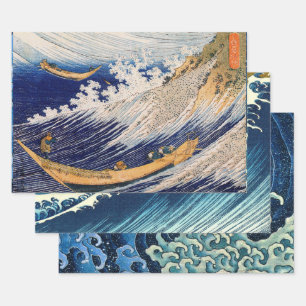 Hokusai Ocean Waves Zee Boten Inpakpapier Vel