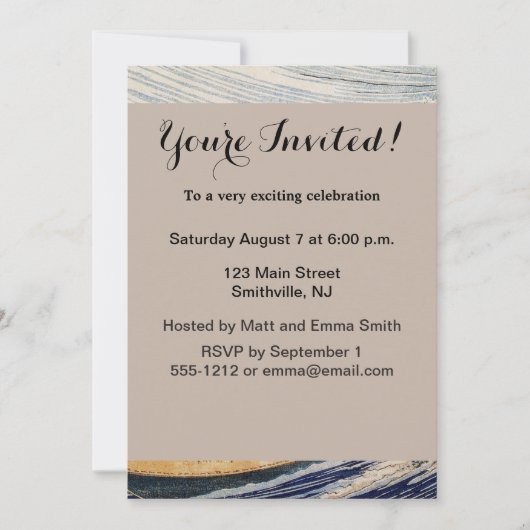 Hokusai Ocean Waves Zee Boten Kaart (Voorkant)