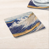 Hokusai Ocean Waves Zee Boten Kartonnen Onderzetters (Schuin)