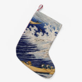 Hokusai Ocean Waves Zee Boten Kleine Kerstsok (Voorkant (Hangend))