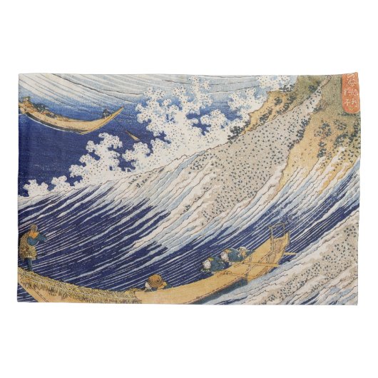 Hokusai Ocean Waves Zee Boten Kussensloop (Achterkant)