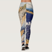 Hokusai Ocean Waves Zee Boten Leggings (Achterkant)