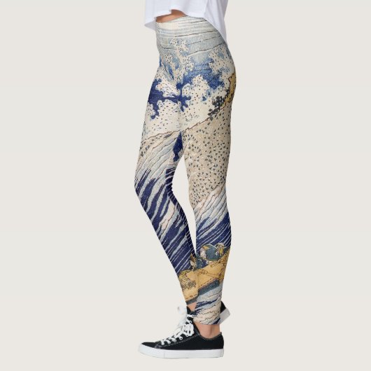 Hokusai Ocean Waves Zee Boten Leggings (Links)