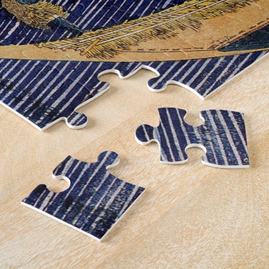 Hokusai Ocean Waves Zee Boten Legpuzzel (Zijkant)