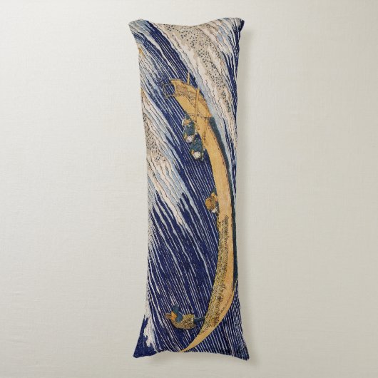Hokusai Ocean Waves Zee Boten Lichaamskussen (Voorkant Verticaal)