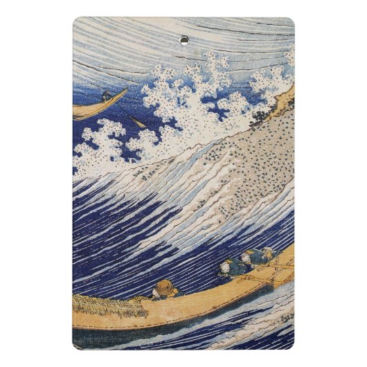 Hokusai Ocean Waves Zee Boten Mini Klembord (Achterkant)