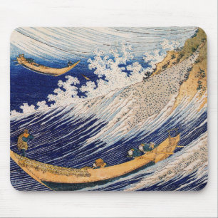 Hokusai Ocean Waves Zee Boten Muismat