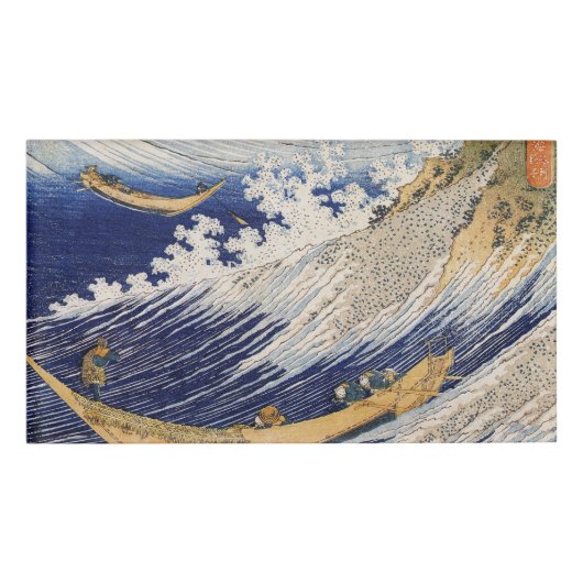 Hokusai Ocean Waves Zee Boten Naambadge (Voorkant)