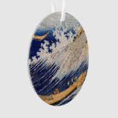 Hokusai Ocean Waves Zee Boten Ornament (voorkant)