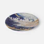 Hokusai Ocean Waves Zee Boten Papieren Bordje (Gekanteld)
