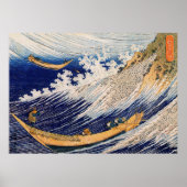 Hokusai Ocean Waves Zee Boten Poster (Voorkant)