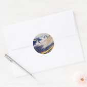 Hokusai Ocean Waves Zee Boten Ronde Sticker (Envelop)