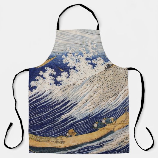 Hokusai Ocean Waves Zee Boten Schort (Voorkant)