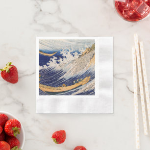Hokusai Ocean Waves Zee Boten Servet