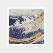 Hokusai Ocean Waves Zee Boten Servet (Voorkant)