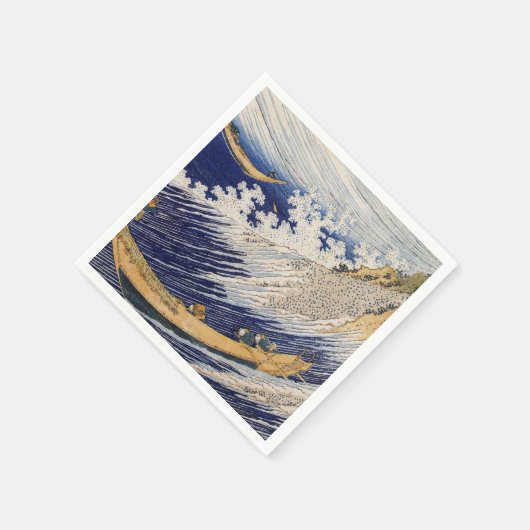 Hokusai Ocean Waves Zee Boten Servet (Hoek)