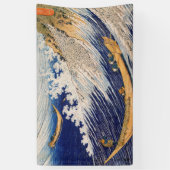 Hokusai Ocean Waves Zee Boten Spandoek (Verticaal)