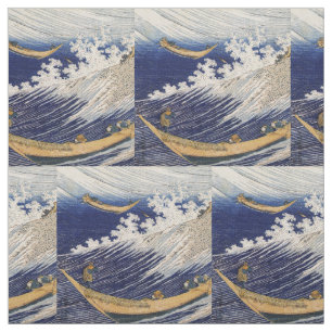 Hokusai Ocean Waves Zee Boten Stof