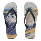 Hokusai Ocean Waves Zee Boten Teenslippers (Voetbed)