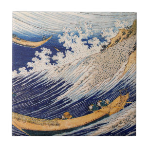 Hokusai Ocean Waves Zee Boten Tegeltje