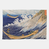 Hokusai Ocean Waves Zee Boten Theedoek (Horizontaal)