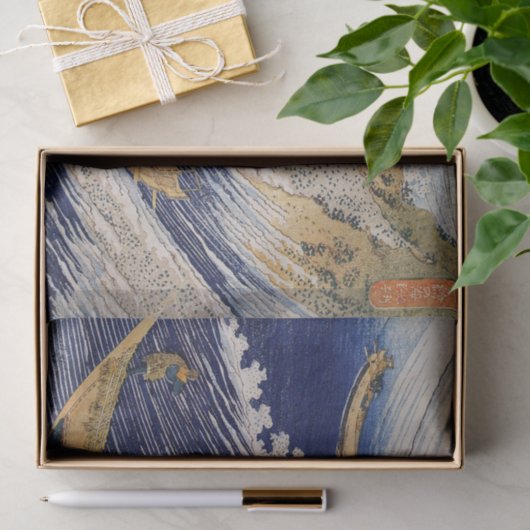 Hokusai Ocean Waves Zee Boten Tissuepapier (Geschenk)