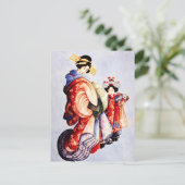 Hokusai Oiran en Kamuro Briefkaart (Staand voorkant)