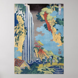 Hokusai - Ono-waterval, Kisokaido Poster