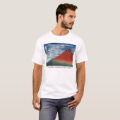 Hokusai op de berg Fuji, de lucht rond de zuidwind T-shirt (Voorkant volledig)