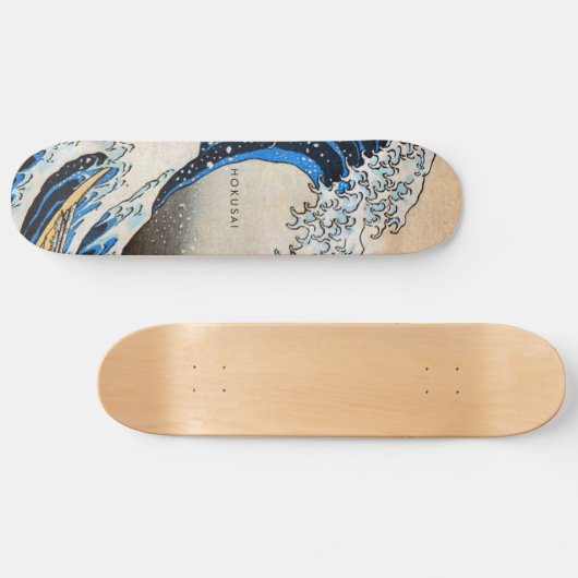 Hokusai Originele Grote Golf Aangepaste Tekst Persoonlijk Skateboard (Horizontaal)