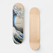 Hokusai Originele Grote Golf Aangepaste Tekst Persoonlijk Skateboard (Voorkant)