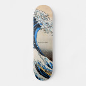 Hokusai Originele Grote Golf Aangepaste Tekst Persoonlijk Skateboard (Voorkant)