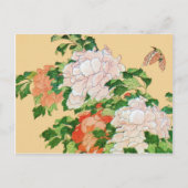 Hokusai Peonies and Butterfly Reboot Briefkaart (Voorkant)