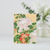 Hokusai Peonies en Butterfly Reboot Briefkaart (Staand voorkant)