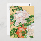 Hokusai Peonies en Butterfly Reboot Briefkaart (Voorkant / Achterkant)