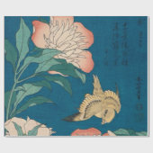 Hokusai Peonies en Canarische  galerieHD Cadeaupapier (Vlak)