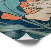 Hokusai Peonies en Canarische  galerieHD Poster (Hoek)