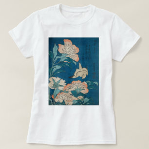 Hokusai Peonies en Canarische  galerieHD T-shirt