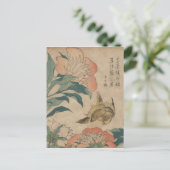 Hokusai Peony en Canarische Eilanden Briefkaart (Staand voorkant)