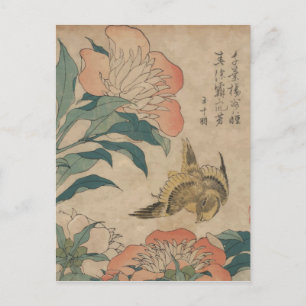 Hokusai Peony en Canarische Eilanden Briefkaart