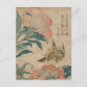 Hokusai Peony en Canarische Eilanden Briefkaart (Voorkant)