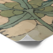 Hokusai Peony en Canarische Eilanden Poster (Hoek)