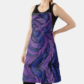 Hokusai Phoenix Apron | Purple Japanese Art Feathe Schort (Insitu)